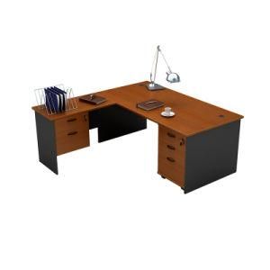 Large Wooden L Shape Desk Use in Office