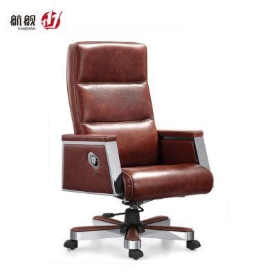 Real Cow Leather Big Size Luxury Office Furniture Boss Working Chair