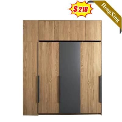 Chinese Factory Customized Mixed Color Sliding 3-Door Bedroom Furniture Wooden Wardrobe