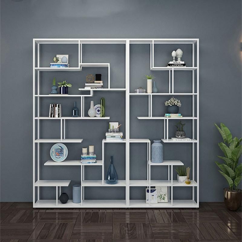 Black Metal Bookshelf Modern Minimalist Study Furniture 0514-2