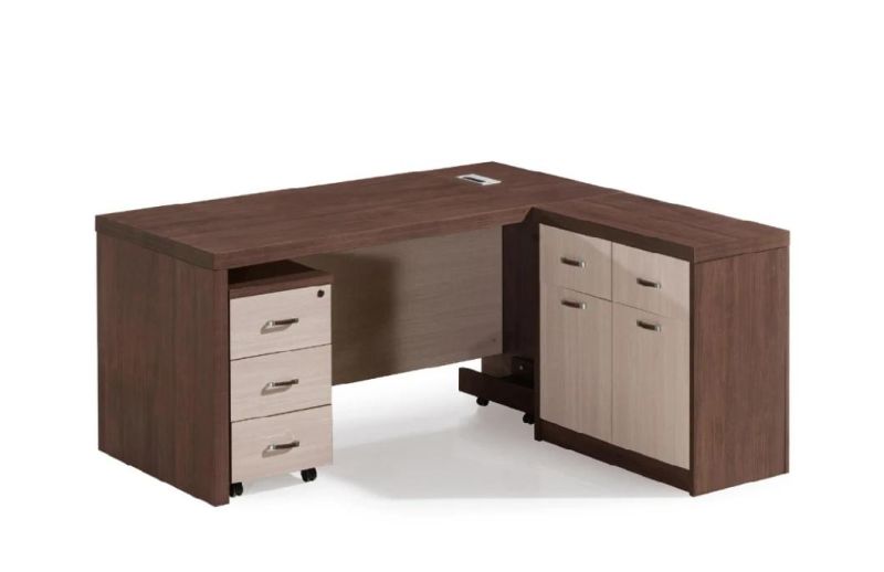 Hot Sales Classic Design 160cm 180cm 200cm L Shaped Computer Desk Melamine Modern Executive Office Desk