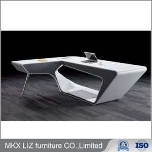 New Fashion White Baking Painting Wood Executive Office Desk (9925)
