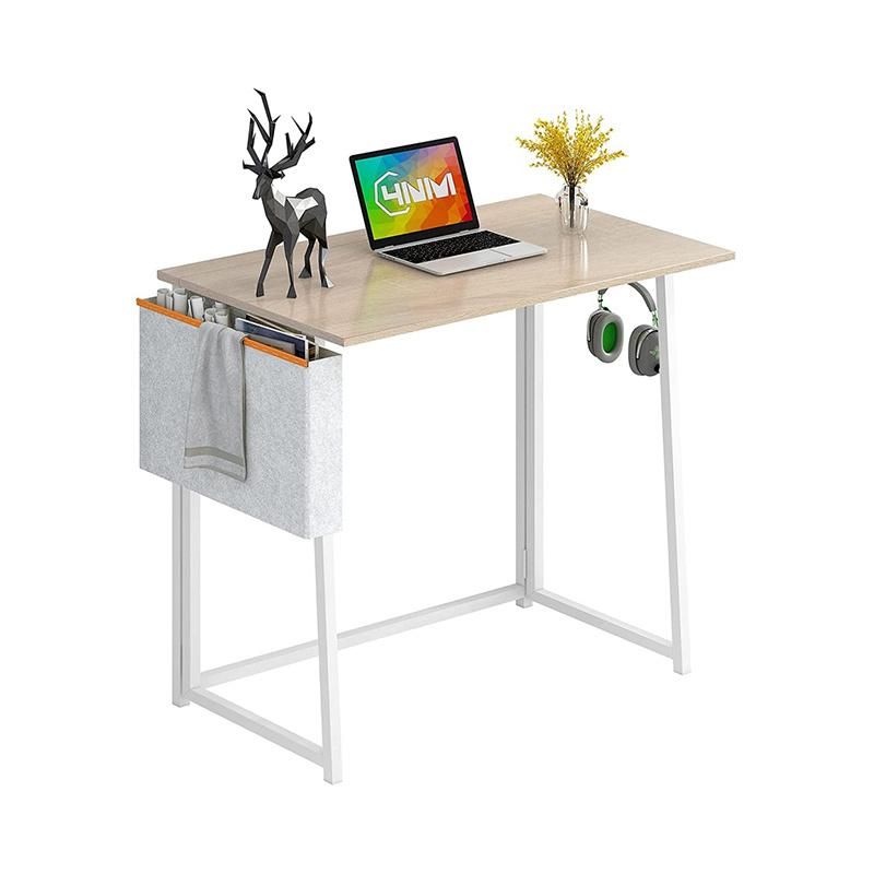 Wooden Foldable Computer Desk with Storage