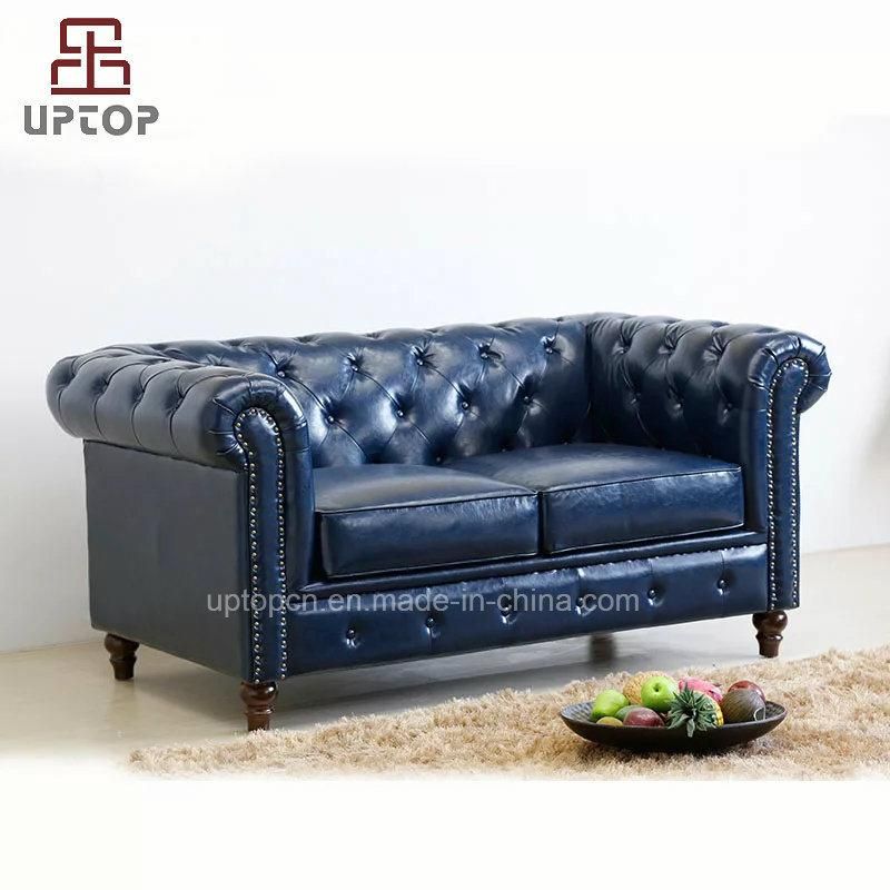 (SP-KS347) Classic Retro America Chesterfield Leather Sofa Customized