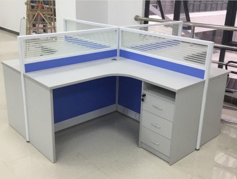 Aluminum Profile Modular Workstations Panels Wooden Table Desk Partition Screen