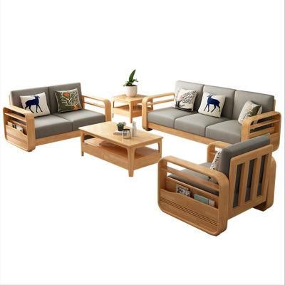 Nordic Solid Wood Sofa Modern Minimalist Living Room Furniture 0637
