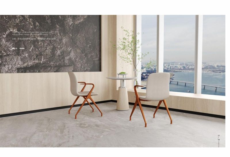 Wooden Ergonomic Wholesale Training Meeting Computer Task Staff Study Dining Hotel Home Office Chair with PU Leather Upholstery