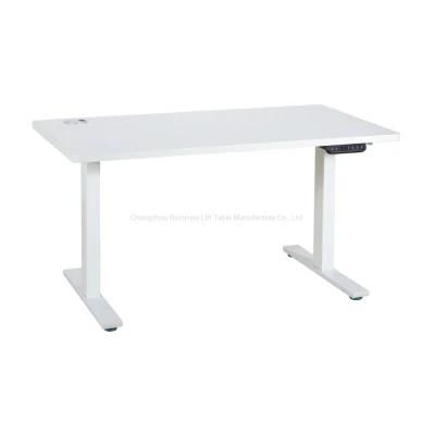 White Color Dual Motor Electric Adjustable Standing Desk Computer Table