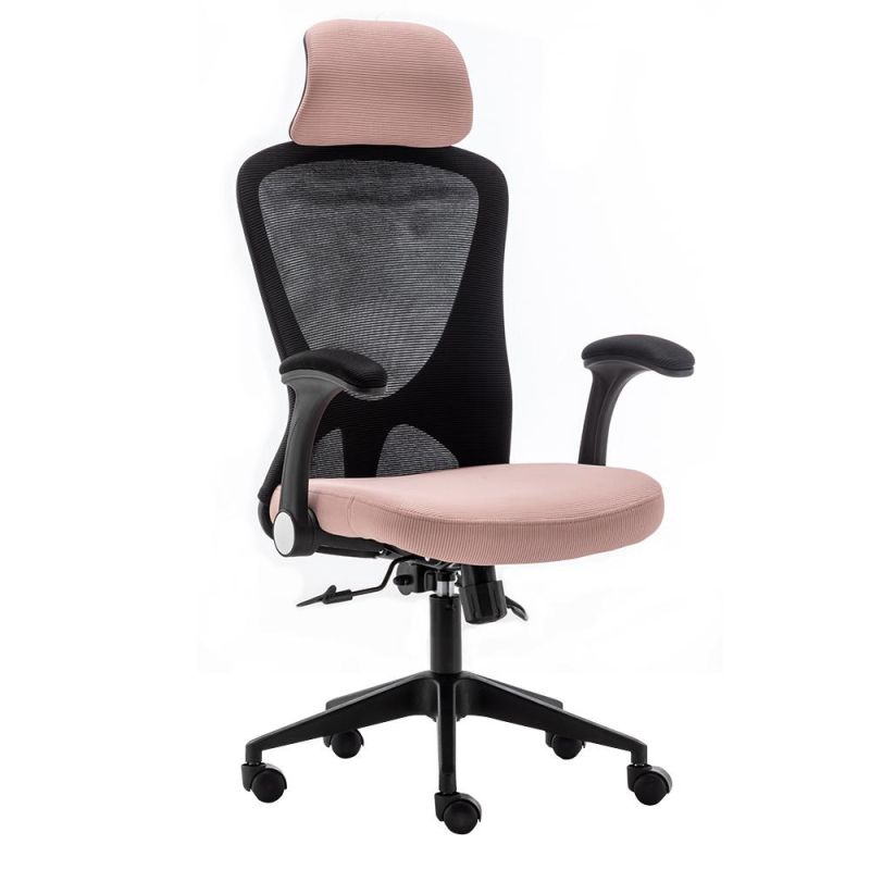 High Quality Swivel Lumber Support Staff Office Desk Mesh Chair