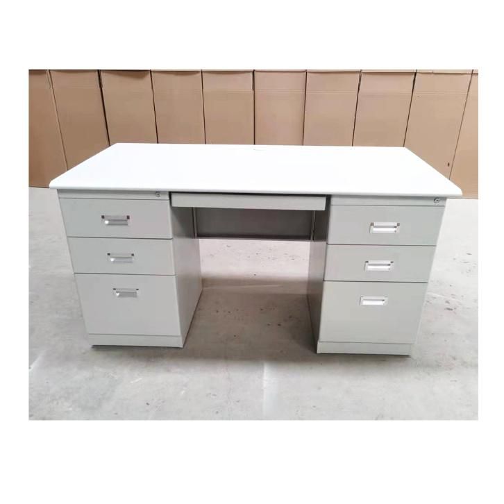 Metal Desk Steel Executive Double Pedestal Office Table