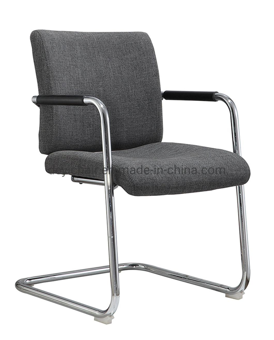 Bow Frame with Armrest 25 Tube 2.0mm Thickness Medium Fabric Back and Seat Conference Chair