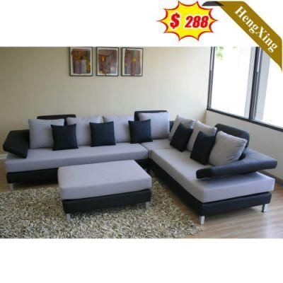 Modern Home Living Room Furniture PU Leather Sofa Set Office L Shape Sofa