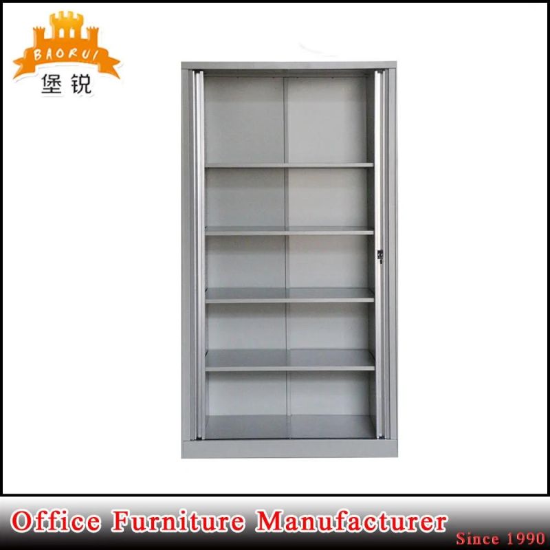 Gray Tambour Door Office Filing Cabinet