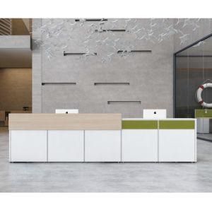 Cheap Gloss White Reception Desk for Modern Office or Hotel