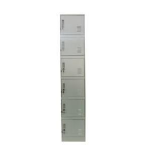Custom Design Steel Line Furniture Metal Locker Cabinet 6 Doors for Gym Steel Commercial Clothes Storage Locker
