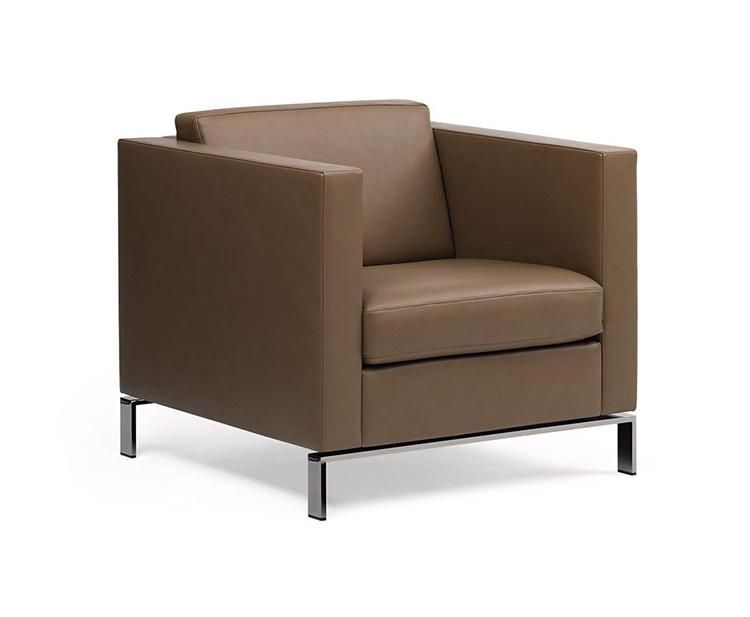 Modern Faux Leather Sofa Couch with up-Holstered Artificial Leather for Contemporary Room