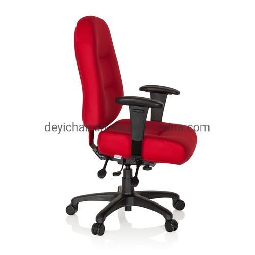 PU Height Adjustable Arms High Back Fabric Cushion Heavy Duty Functional Mechanism Nylon Base and Castors Executive Office Chair