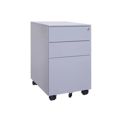 Metal Filing Cabinet Movable 3 Drawer Mobile Pedestal