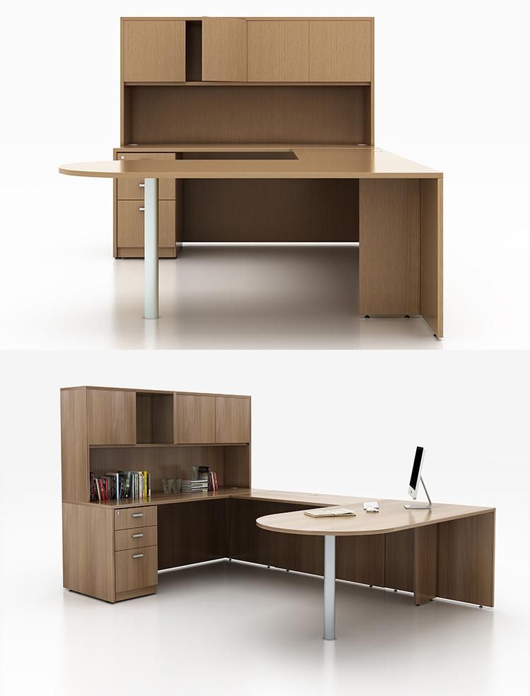 Customized L Shape Luxury Wooden Manager Desk Furniture Set Office Table Executive CEO Desk Office Desk