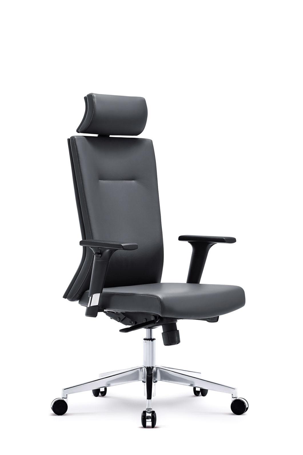 Luxury Dark Grey Leather Design Computer Games Swivel Chair Popular Design Office Chair