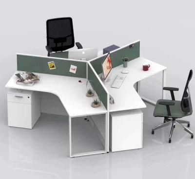 3 Person Desk Modern Office Furniture for Computer Work Stations Call Center Cubicles