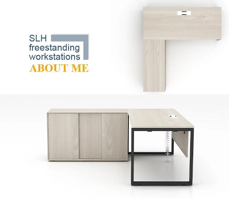 High End Luxury Contemporary Office Executive Desk L Shape CEO Manager MDF Wooden Office Table