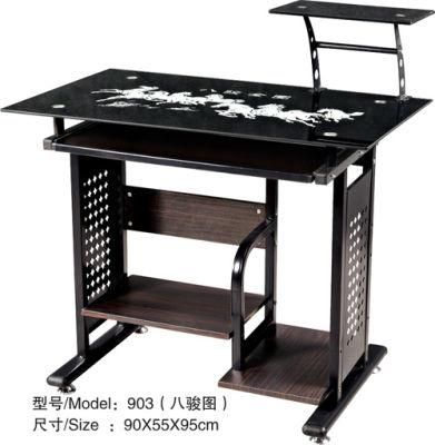 High Quality Black Glass Modern Design Computer Table