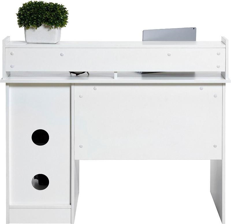 Desktop Wood Computer Desk with 2 Tiers Shelf Office Home Furniture
