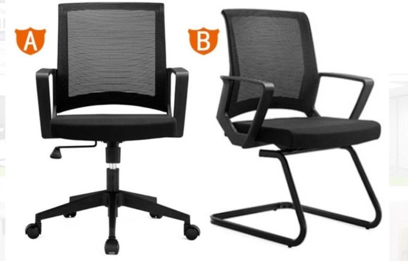 Office Use Swivel Visitor Furniture MID Back Fabric Mesh Chair