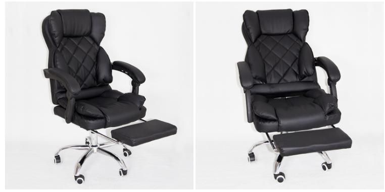 PU Leather Ergonomic with Footrest Relaxing Swivel Office Chair