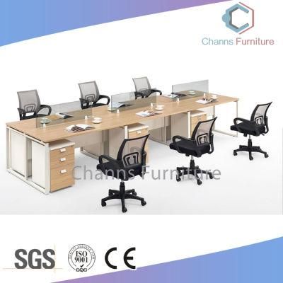 Modern Six Seats Office Furniture Straight Shape Workstation with Drawers (CAS-W41217)
