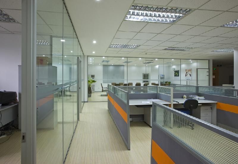 Office Glass Partition Aluminium Frame with Automatic Insected Louvers