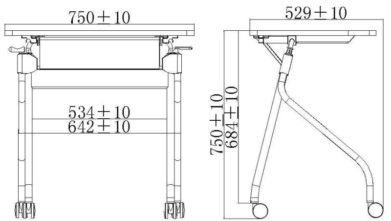 Folding Stockable Moveable Training Student School Task Desk