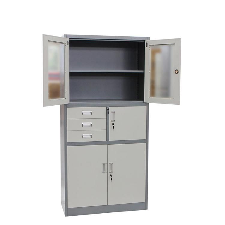 Gdlt Hot Sale Metal Filing Storage Cabinets Office Three Drawers File Cabinet with Safe Box