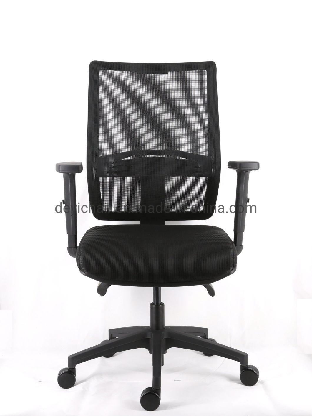 3 Lever Light Duty Mechanism Nylon Base with PU Castor Class 4 Gas Lift Mesh Upholstery Adjustable Arms Fabric Chair