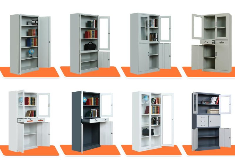 Double Swing Metal Door Document Storage Steel Cabinet for Office