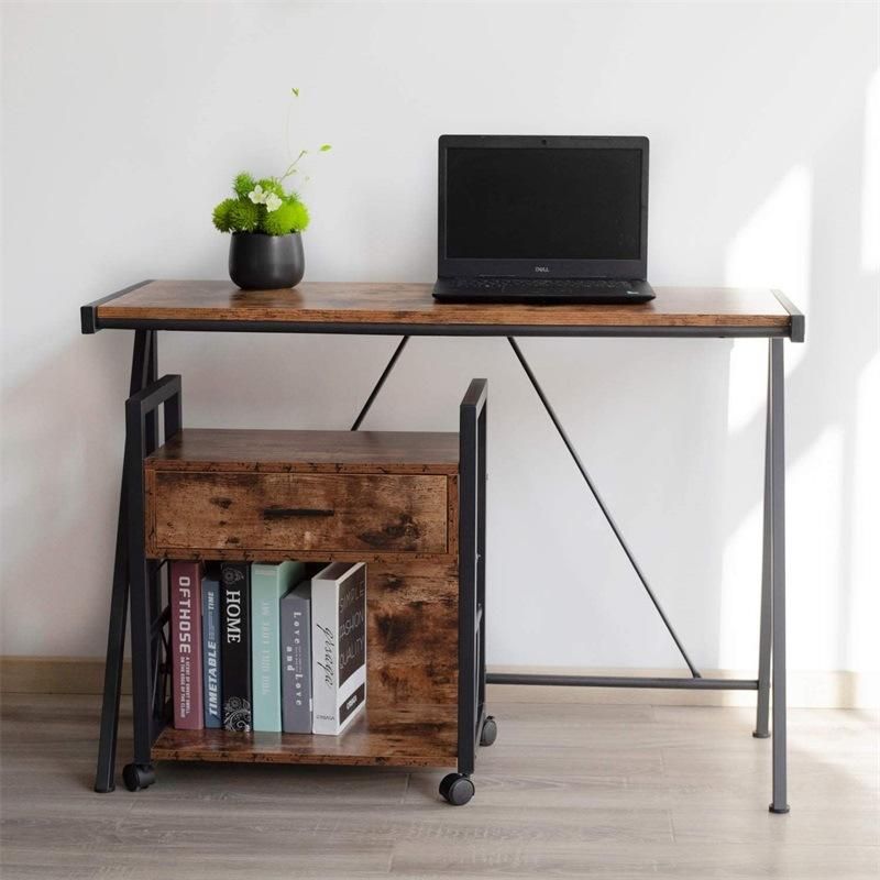 mobile Fiiing Cabinet Industrial Printer Stand with Storage for Home Office