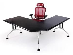 Melamine Board L Shape Information Reception Office Worker Staff Desk