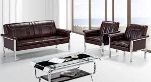 High Quality Popular Office Leather Sofa with Double Cushion 691#.