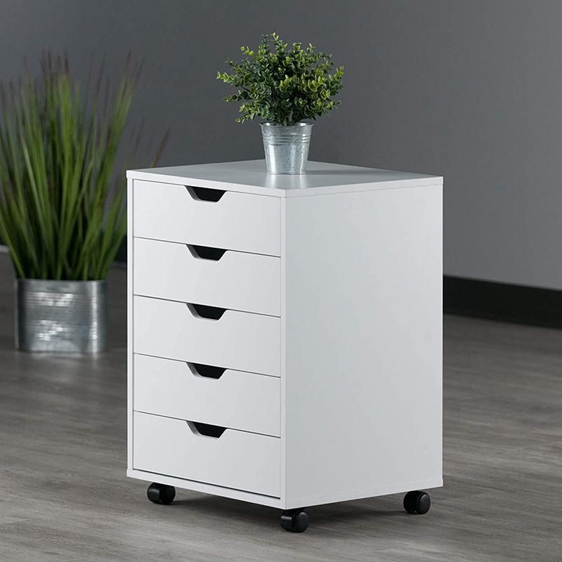 White Simple Office Storage Cabinet Customized Removable File Cabinet