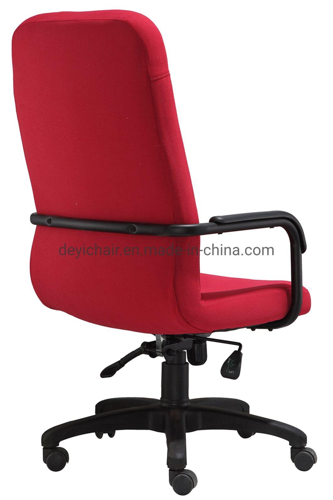 Grey Color High Back Simple Tilting Mechanism with Lock Function Nylon Base with Armrest Frame Office Chair