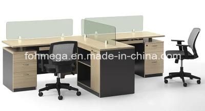 T-Shape Office Workstation Cubicles 2 Seater Design (FOH-CXSA142)
