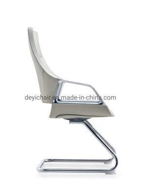 Steel Frame Chromed Finished Base PU / Leather Upholstery with Padding Arm for Seat and Back Conference Chair