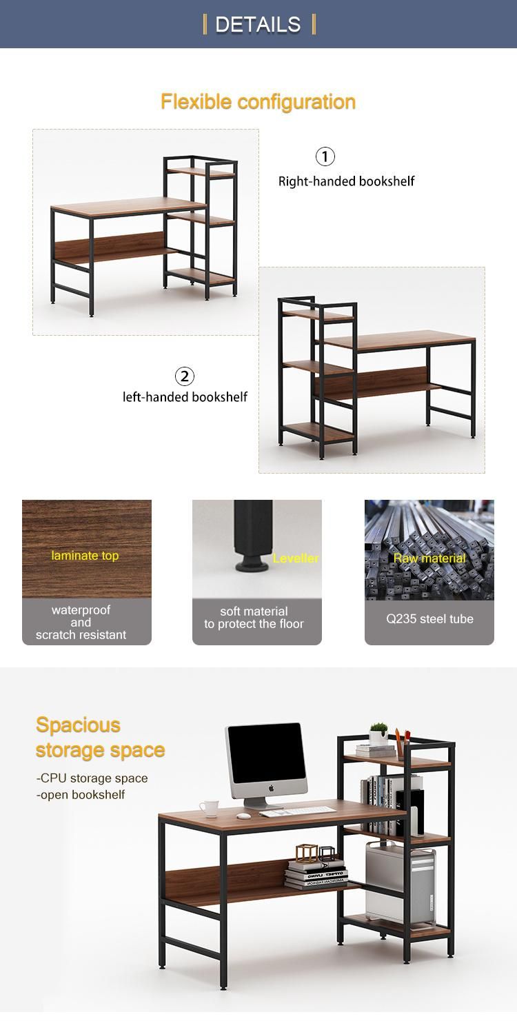 Modern Wooden Industrial Style Computer Home Office Desk Furniture