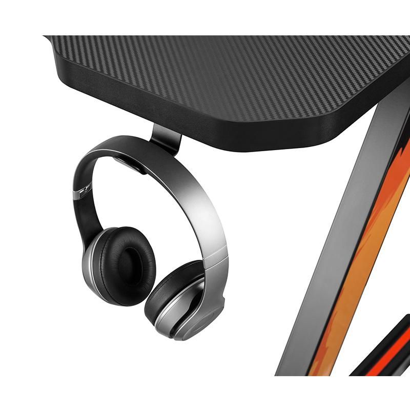 Gaming Desk Computer Desk Z-Shaped Office with Cup Holder and Headphone Hook