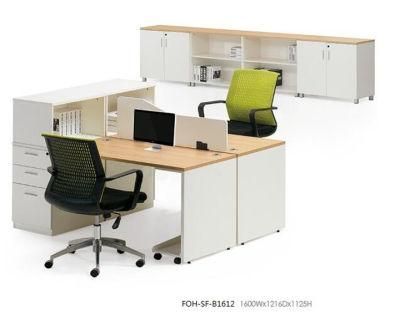 Smaller Size Face to Face Modern Open Office Table with Cabinet for Sale