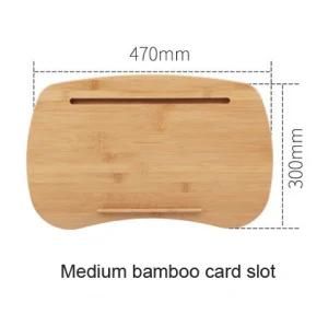 Wood Bamboo Laptop Tray for Working with Cushion Pillow