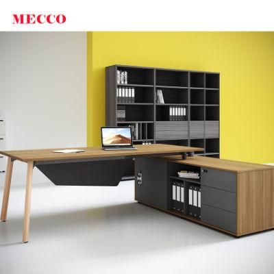 Classical Dark Wood Color Executive Desk for Director