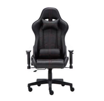 Black 2D Armrest Office Gamer Chair with Reclining Function