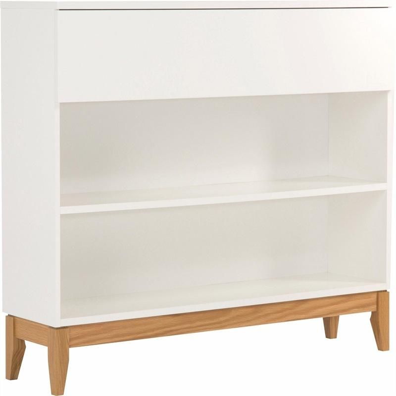 Simple Style Three-Layer Shelf with Heavy Feet and a Drawer